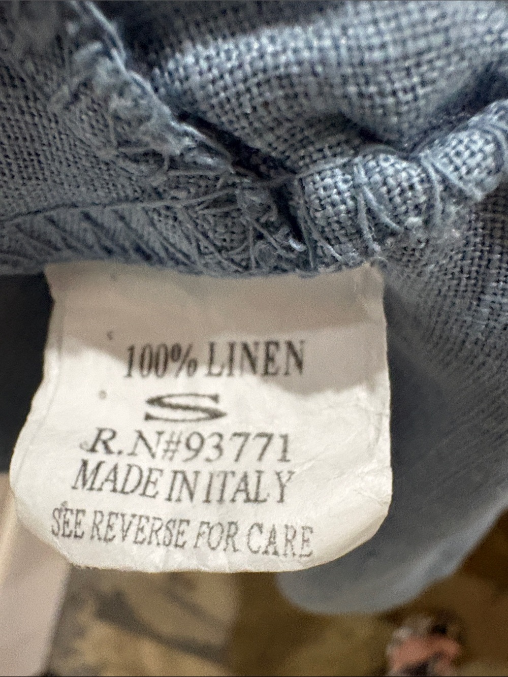 VASNA Italy LINEN DRESS S White & Blue - Picture 6 of 6